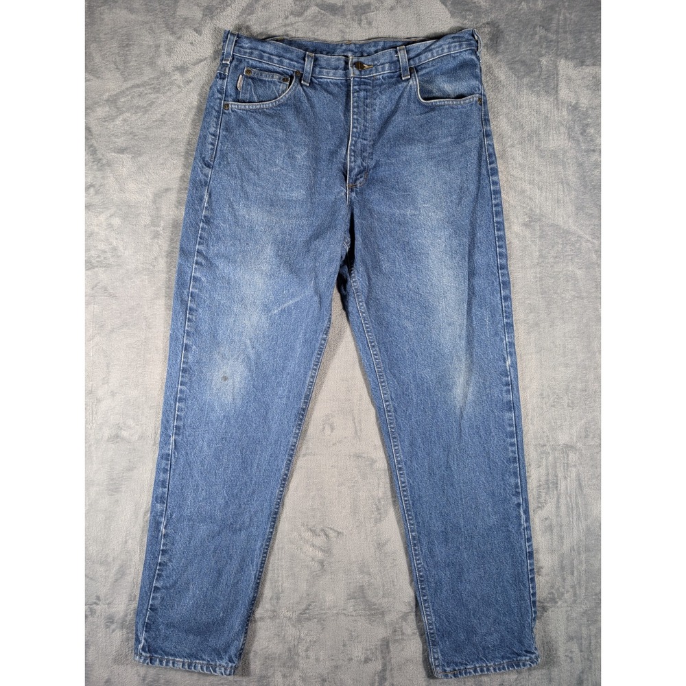 Carhartt Relaxed Fit Straight Leg‎ Blue Denim Jeans 36x32 Made in USA 2008 Pants